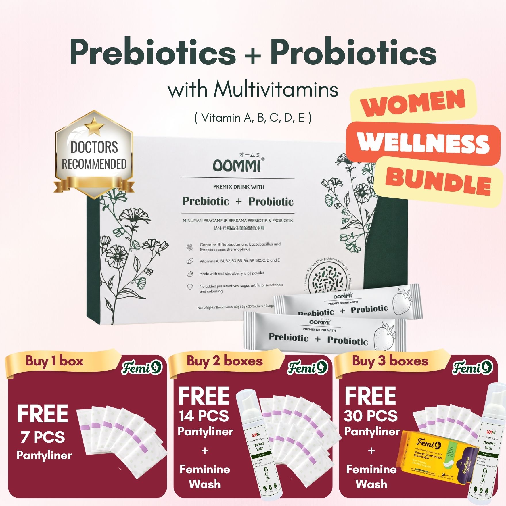 Pre+Probiotics + Multi-Vitamins X 30 Sachets